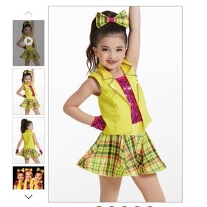 BRAND NEW!! Weissman dance costume Medium child yellow/pink